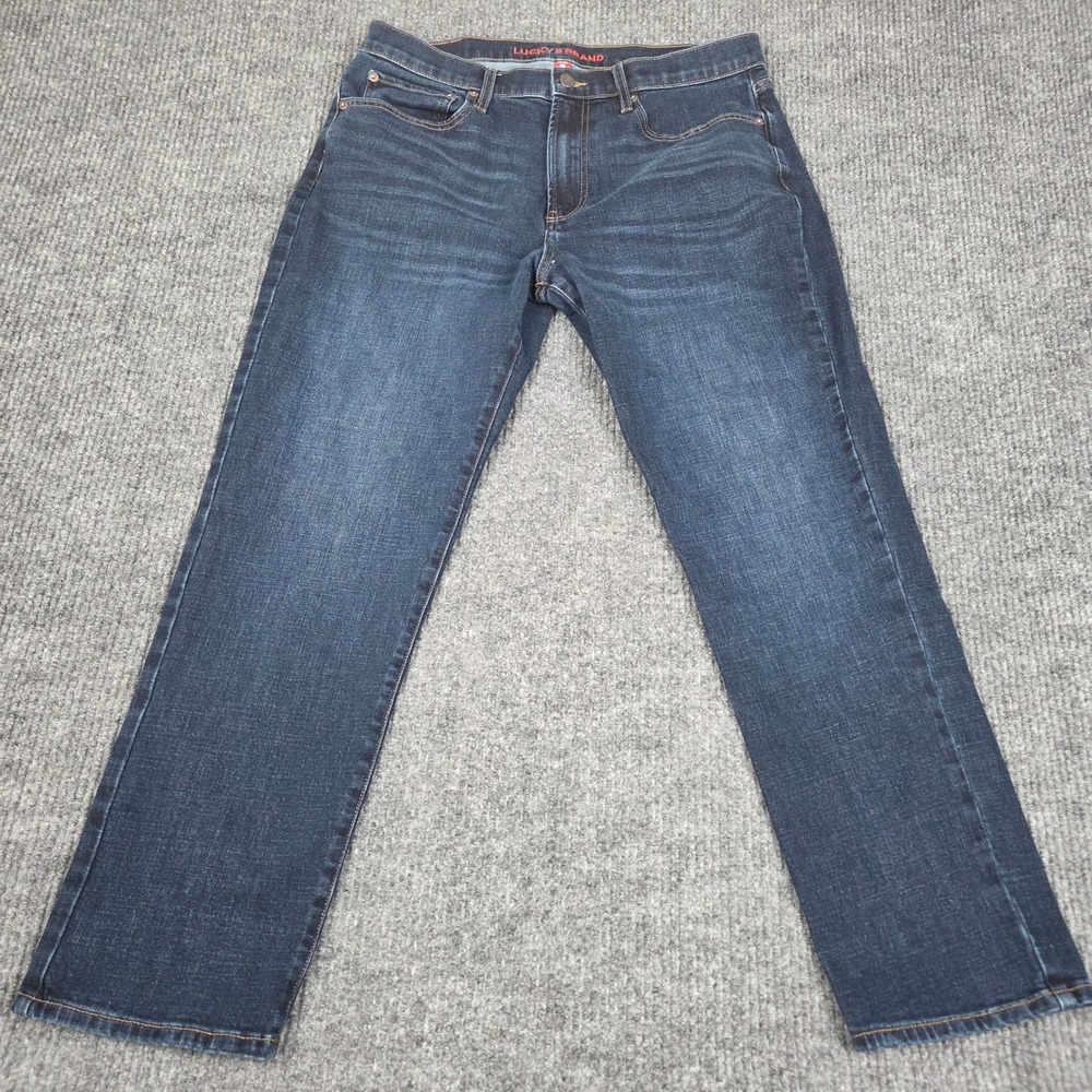 Lucky Brand 121 Slim Straight Mens Dark Wash Denim Jeans 34x30